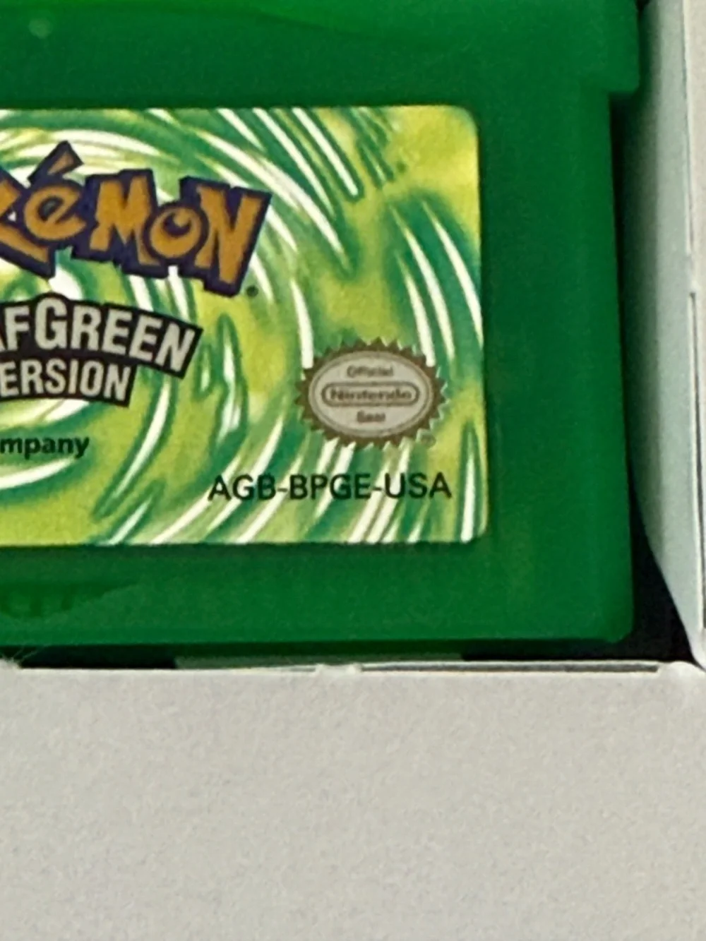RARE Authentic Pokemon Leaf Green Vintage Game Boy Advance CIB